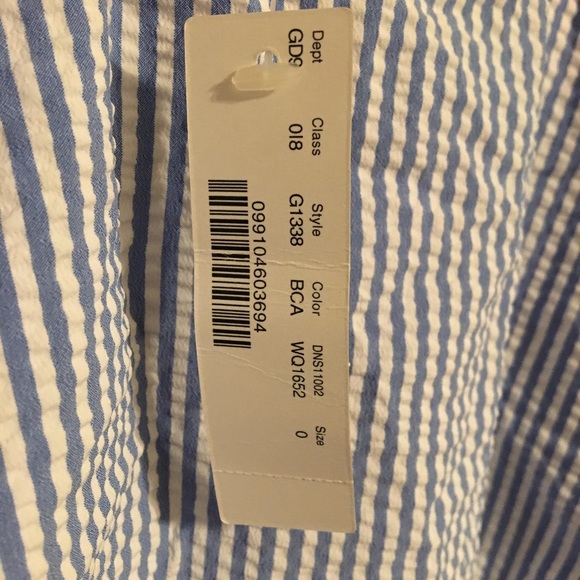 J Crew Tipped Seersucker One Piece Swimsuit - Picture 5 of 6